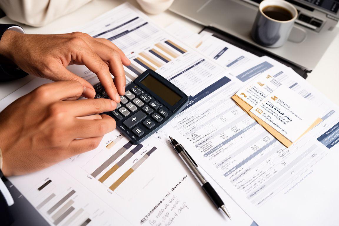 Calcolo della convenienza fiscale del regime forfettario su documenti e grafici finanziari